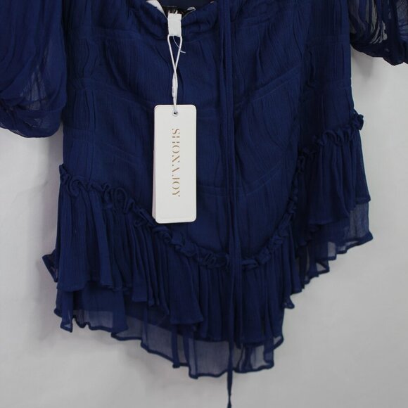 Shona Joy Safira Cut Out Backless Mini Dress in Aegean Blue Size 6 - Picture 9 of 14